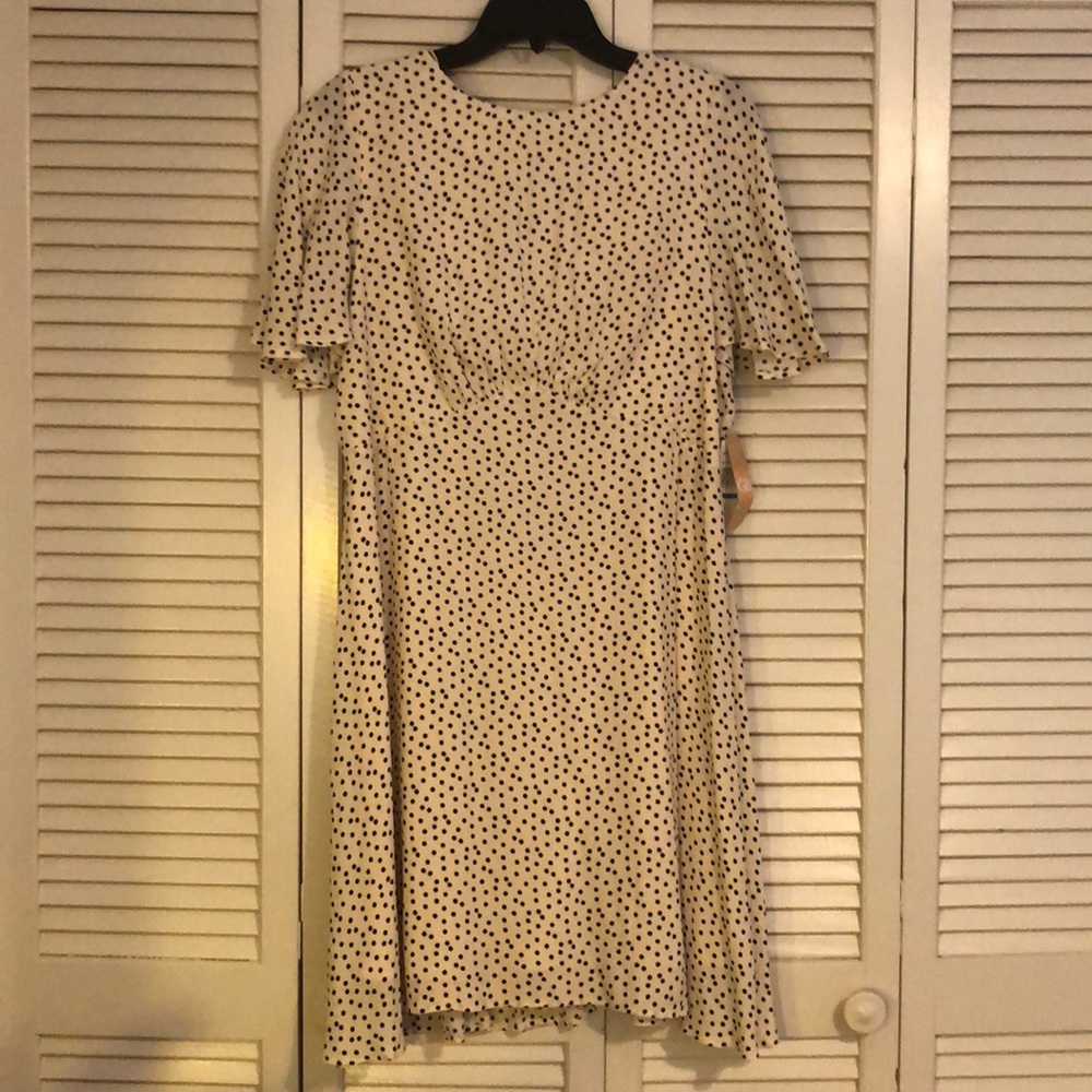 White polka dot dress